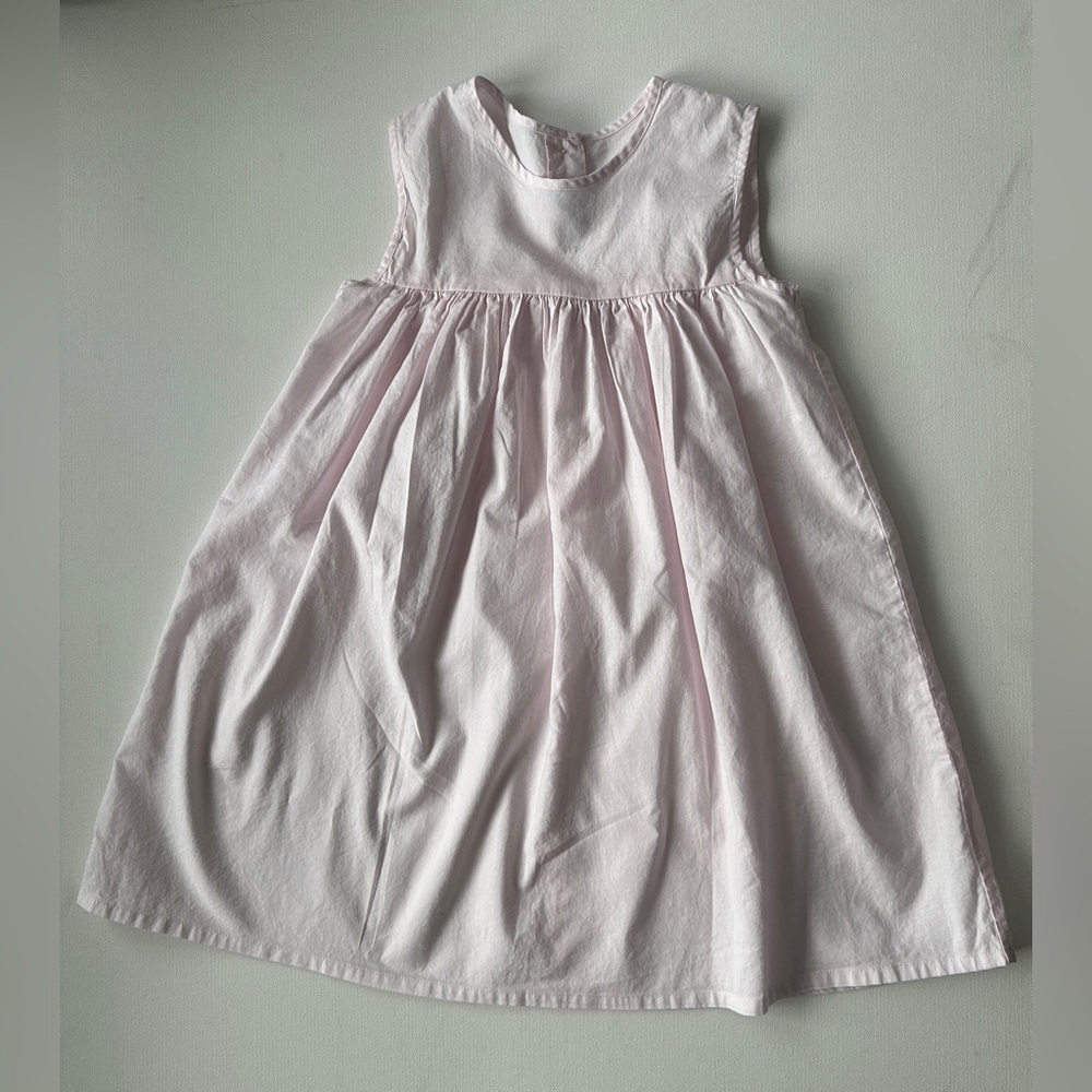 Auraluz girl’s dress pink with lace, collar and embroidered flowers | Size 24M. - Picture 8 of 13